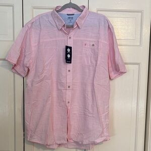 Izod Men's Light Pink Button-Up Shirt